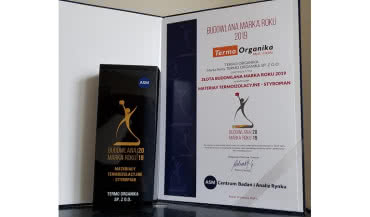 Termo Organika Złotą Budowlaną Marką Roku 2019